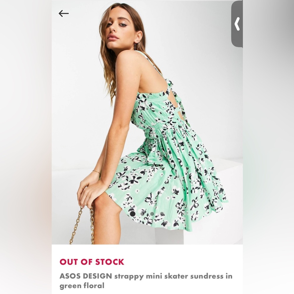 Out of stock Asos 100% cotton backless mini sundress
